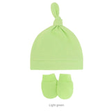 Bonnet pour nouveau-né avec gants, bonnet chaud en coton pour enfants, accessoires pour enfants, bonnet de nuit pour bébés de 0 à 6 mois, automne et hiver