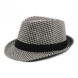 Spring Summer New Middle Aged Men's Top Hat Fashion Knitted Jazz Gentleman Black Chapeay Fedoras Bucket Hat Caps