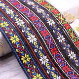 Rubans jacquard brodés ethniques, garnitures pour décoration, artisanat, vêtements, couture, chapeaux, 25 mm, 1 yard/lot