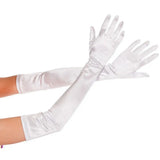 Robe de soirée formelle pour femme, gants longs, style opéra, mariage, soirée, fête, rouge et blanc