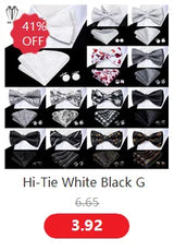 Dropshipping Jacquard Silk Mens Self Bow Tie Hanky Cufflinks Set Male Butterfly Knot Bowtie Wholesale for Male Wedding Business