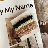 4pcs/set Silk Elastic Hair Band Solid Color Scrunchies Women Girls Ponytail Holders Chic Hair Rope Fashion Hair Accessoires