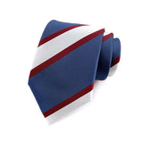 Cravate pour homme 8 cm, motif rayé, jacquard tissé, cravate Ascot, pour homme, pour fête de mariage