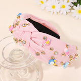 Knotted Wide Headbands Diadem For Back To School Pearls Pencil Hair Bands Kids Head Hoop Girls Children Daily Tiara Accessories