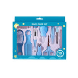 Kit de soins quotidiens pour nouveau-né, 10 pièces, brosse de toilettage pour bébé, peigne, coupe-ongles sûr, cadeau pour bébé