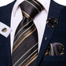 Cravate rose cachemire avec broche en soie, élégante cravate de mariage pour homme, bouton de manchette pratique, mode affaires fête, créateur de cravate haute