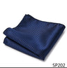 High Grade Brand Silk Kerchief Man Dark Blue Striped April Fool's Day Fit Formal Party Pocket Square Handkerchiefs Suit Hanky