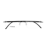 Ultra Light Pure Titanium Glasses Frame Men Brand Designer Prescription Women Fashion Rimless Square Optical Eyewears Ins