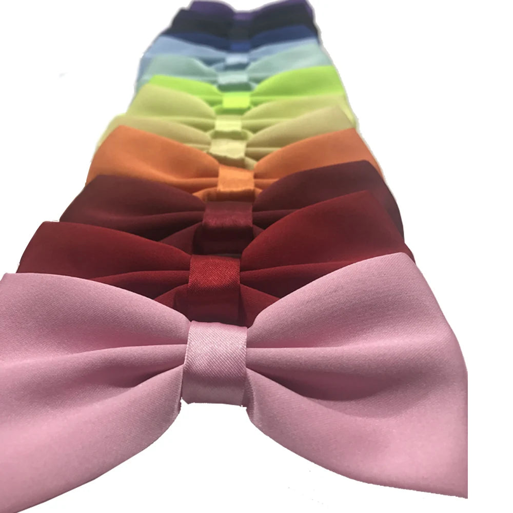 Men Bowties Classic Satin Bowtie Hot Sale Gentleman Necktie For Wedding Party Adjustable Solid Colorful Men Bow Ties Neck Cravat