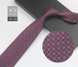 Cravate à fleurs en grille, tissée en gros, 8 cm, accessoires de mariage, bleu, homme, pois, cachemire, convient aux groupes, fêtes, bureau