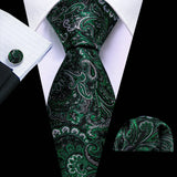 Cravate fantaisie en soie bleu sarcelle pour homme, marque de luxe solide, pochette, boutons de manchette, ensemble de cravates de haute qualité pour fête de mariage Barry.Wang