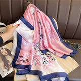 180*90cm Brand Summer Women Scarf Fashion Quality Soft Silk Scarves Female Shawls Foulard Beach Cover-Ups Wraps Silk Bandana