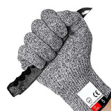 Schnittfeste Handschuhe aus HPPE der Klasse 5 für die Küche und den Garten, schnittfeste Strickhandschuhe, dornensicher, verschleißfest, Schneidehandschuhe für Glasbau