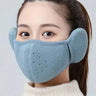 Thickened Winter Windproof Breathable Mask with Anti Freezing Ear Earmuffs Unisex Cold-Proof Warm Mask for Outdoor Sport Cycling
