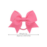 10Pcs/lot Grosgrain Ribbon Pigtail Hair Bows Elastic Hair Ties Hair Bands Holders Girls Baby Hair Accessories for Baby Infants