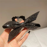 Élastiques à cheveux coréens en forme de nœud pour femmes et filles, en cristal brillant, pour queue de cheval, bandeaux en caoutchouc, accessoires pour cheveux i-Remiel