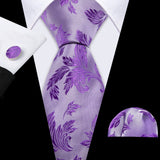 Cravate de mariage noire, dorée et rose pour homme, en soie florale, motif jacquard, pochette, boutons de manchette, pour soirée d'affaires, Barry.Wang