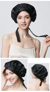 Pure Silk Hair Bonnets For Women Sleeping Cap Luxury Natual Silk Sleep Cap Night Bonnet Caps Hair Protection Turban Head Wraps
