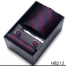 Cravate pour homme, tout nouveau style, cadeau de mariage, ensemble de pochettes, boîte à cravates, accessoires de costume noirs pour hommes