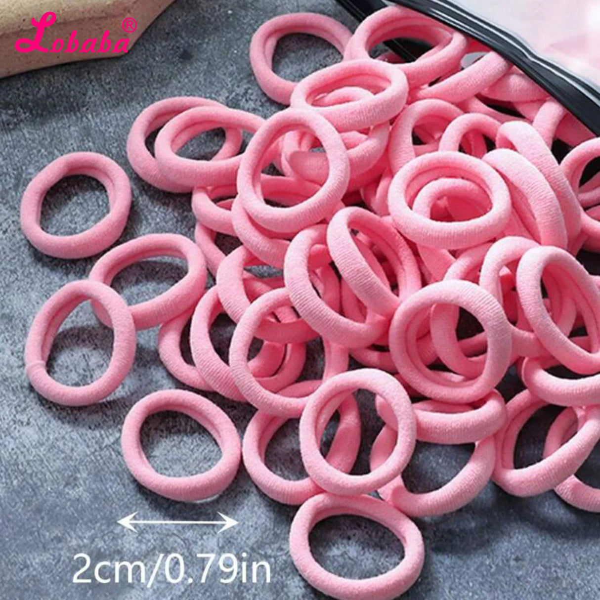 Lot de 500 élastiques à cheveux en forme de chameau rose et noir, pour queue de cheval, tresses, dreadlocks, pour bébés, femmes et filles