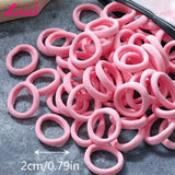 Lot de 500 élastiques à cheveux en forme de chameau rose et noir, pour queue de cheval, tresses, dreadlocks, pour bébés, femmes et filles