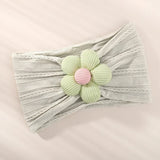 1Pc Baby Nylon Headscarf Astique Suitable Newborn Girl Flower Handmade Headband Elastic Hairband Turban Toddler Hair Accessories
