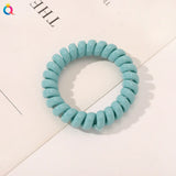 High Elasticity Telephone Coil Hairbands Women Spiral Hair Ties Girls Hair Rings Rope Solid Color Hair Accessories Gum Scrunchy