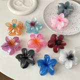 Hawaiian Gradient Hair Clips Flower Hair Claws Big Size Fashion Head wear Hairpin for Women Girls Crab Barrette Hair Accessories