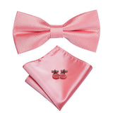 Dropshipping Solid Silk Mens Bow Tie Hanky Cufflinks Set Pre-tied Butterfly Knot Bowtie Wholesale for Male Wedding Business