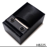Cravate pour homme, tout nouveau style, cadeau de mariage, ensemble de pochettes, boîte à cravates, accessoires de costume noirs pour hommes