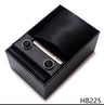 Cravate pour homme, tout nouveau style, cadeau de mariage, ensemble de pochettes, boîte à cravates, accessoires de costume noirs pour hommes