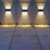 Solar Wall Lamp Outdoor 4/6/8/10/12/16LED Light Waterproof Up And Down Luminous Lighting Balcony Yard Garden Decoration Lights