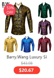 Barry.Wang Nouveauté Soie Hommes Cravate Mouchoir Boutons de Manchette Ensemble Jacquard Animal Dinosaure Chauve-Souris Gravat Cravate Pour Homme Mariage Affaires