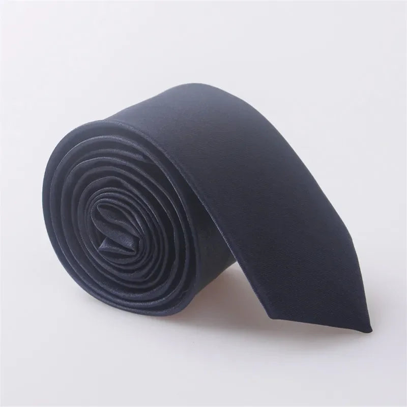 Cravate étroite de haute qualité pour homme, couleur unie, slim et fine, pour fête de mariage, largeur 5 cm, pour femme, JC0015