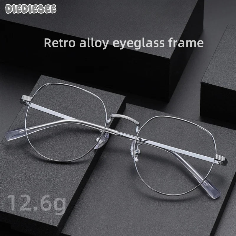 DIEDIESEE New Anti Blue Light Men's And Women's Titanium Frame Can Be Paired With Myopia Optical Prescription Glasses Frame 1901