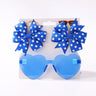 3Pcs/set Cute Solid Kids Dot Hairpin Colorful Heart Sun Glasses Set Girls Boutique Bowknot Hair Clips Children Hair Accessories