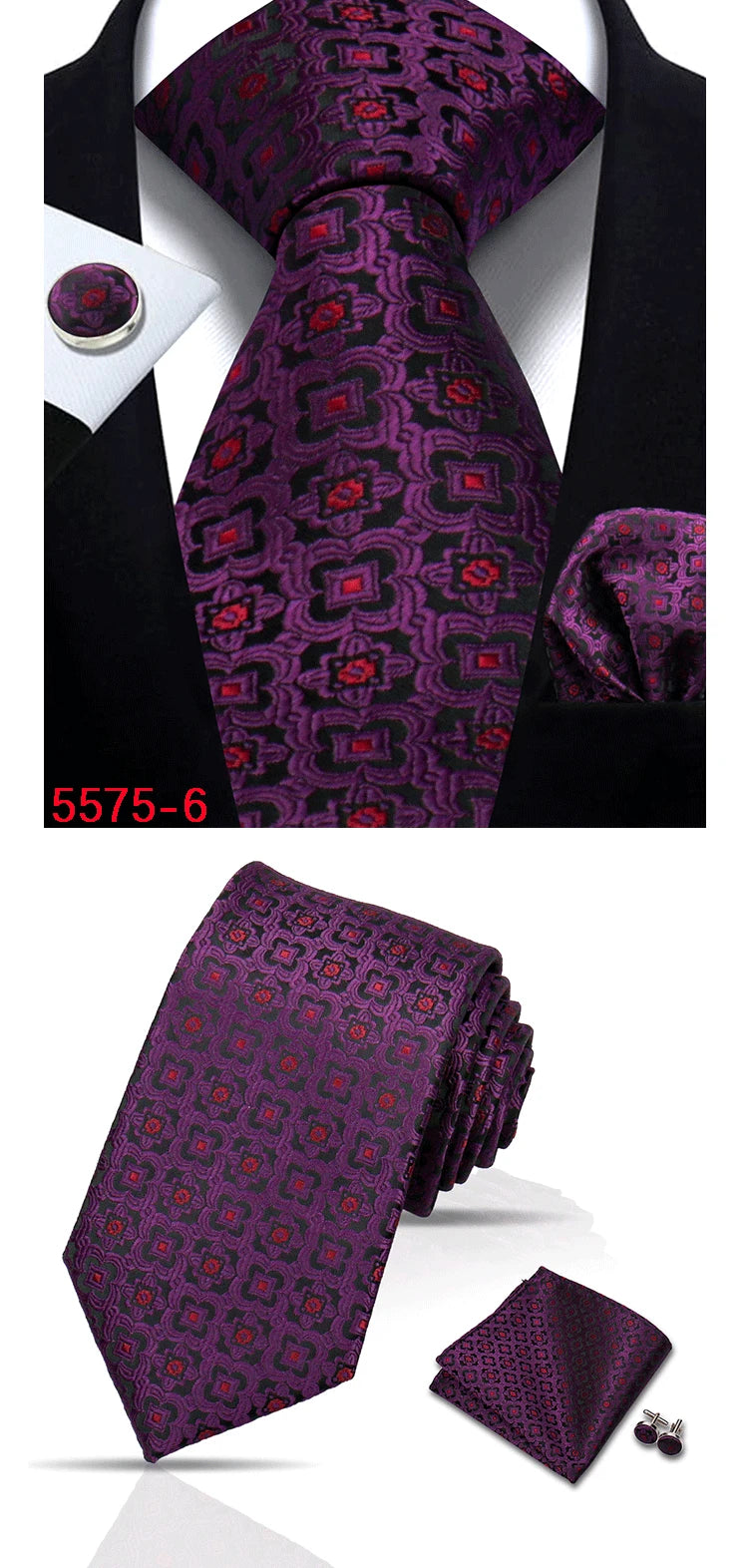 Cravate homme Paisley Jacquard tissé 8 cm formelle affaires mariage cravate poche carré ensemble costume cravate haute qualité fait main Gravata