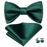 Hi-Tie Ensemble nœud papillon en soie pour homme, mouchoir et boutons de manchette, bleu, rouge, or, noir, blanc, jacquard, nœud papillon, mariage, affaires