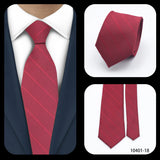 Cravate de luxe LYL 7 cm en jacquard à pois rouges pour affaires, accessoires occidentaux, cadeau pour invités de mariage, articles de cravate Bolus