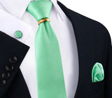 Ensemble de cravates en soie de luxe pour hommes, cravate, mouchoir, boutons de manchette avec anneau en métal doré, broche, costume, fête de mariage, accessoires pour hommes