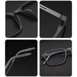 High Quality Pure Titanium Reading Glasses for Men Anti Blue Light Presbyopia Eyewear with Diopter+1.0 To +4.0