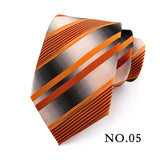 Cravate pour homme 8 cm, motif rayé, jacquard tissé, cravate Ascot, pour homme, pour fête de mariage