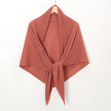 Schlichter übergroßer Crinkle Square Bubble Chiffon Instant Hijab Damen Kopftuch Schal Muslim Faltentuch Solide Ramadan Stola