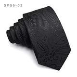 Cravate de luxe fine et étroite pour homme, 6 cm, noire, unie, à pois, rayée, en jacquard, idéale pour les soirées d'affaires