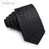 Cravate de luxe fine et étroite pour homme, 6 cm, noire, unie, à pois, rayée, en jacquard, idéale pour les soirées d'affaires