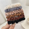 5/6pcs Simple Solid Color Elastics Hair Ties for Women Thick Hair Soft No hurt Hair Ponytail Holder Hair Rope Hair Accessories