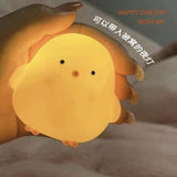 Cute Chicken Soft Lighting Small Night Light Bedside Lamp Decoration Bedroom Atmosphere Light Girl Children GIft