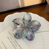 Hairpin Flower Hair Clip Cute Grab Clip Plastic Large Hair Claw Beach Headwear Hair Accessories Transparent Hair Clip Female