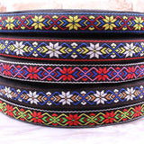 Rubans jacquard brodés ethniques, garnitures pour décoration, artisanat, vêtements, couture, chapeaux, 25 mm, 1 yard/lot