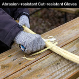 Schnittfeste Handschuhe aus HPPE der Klasse 5 für die Küche und den Garten, schnittfeste Strickhandschuhe, dornensicher, verschleißfest, Schneidehandschuhe für Glasbau